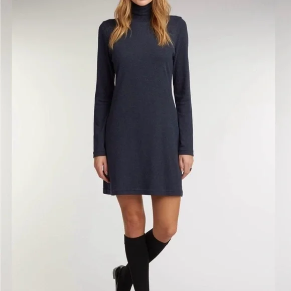 Soft Surroundings Black Long Sleeve Turtleneck Dress - Picture 1 of 5